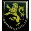 LION HERALDIC PIN BLACK